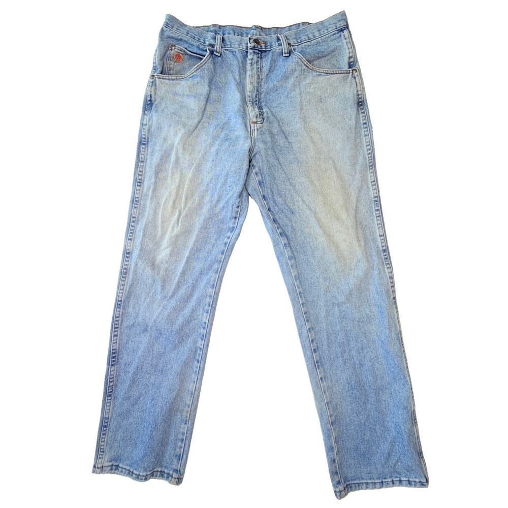 VTG Wrangler 20X No. 22 Original Fit Jeans Men's 36x32 Light Wash Western